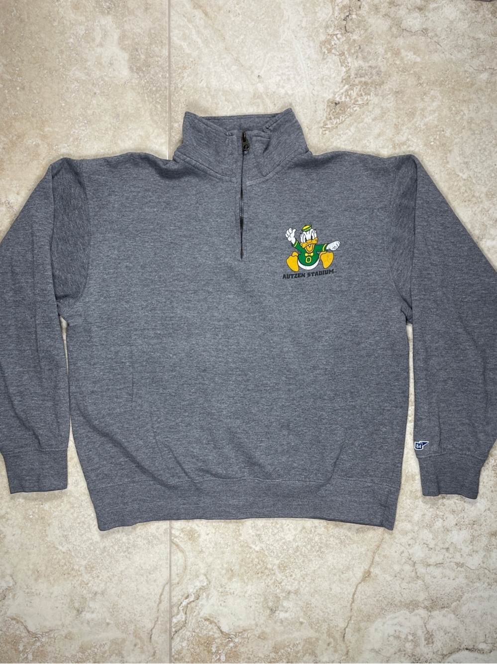 Blue 84 Oregon Ducks Autzen Stadium Quarter Zip Sweatshirt Size M